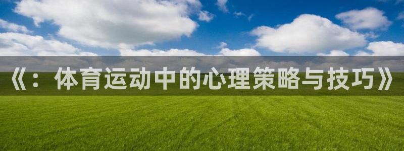 《：体育运动中的心理策略与技巧》