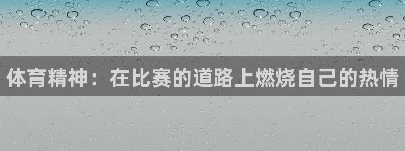 体育精神：在比赛的道路上燃烧自己的热情